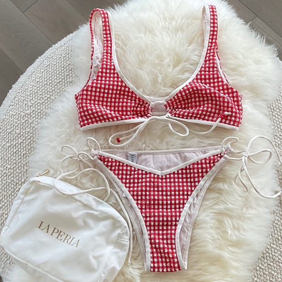 La Perla Other - La Perla Gingham Seersucker red bikini